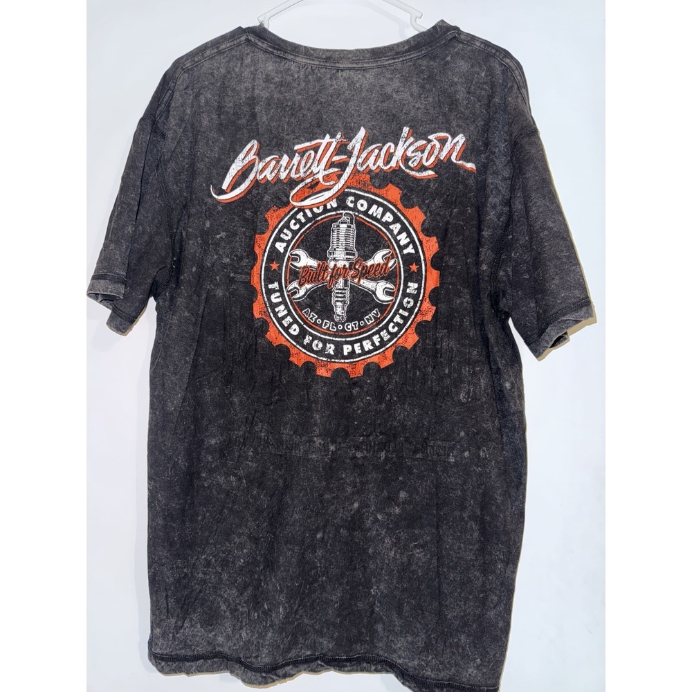 Barrett-Jackson Men's Reversible Acid Wash T-Shirt Size XL